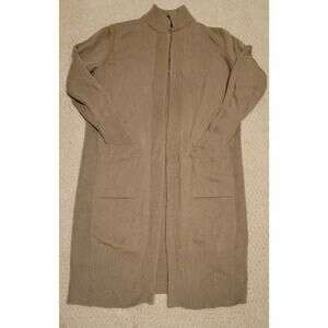 Athleta Women's M Long Cardigan Brown Merino Wool And Cashmere Needs Fix